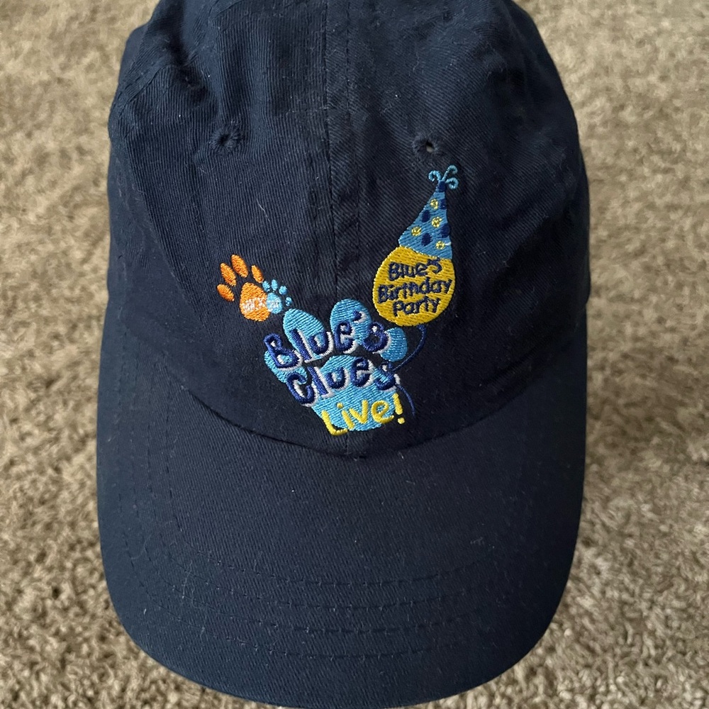 Vintage 2001 Blues Clue’s Live (Blues Birthday Party) Navy Blue Hat Rare
